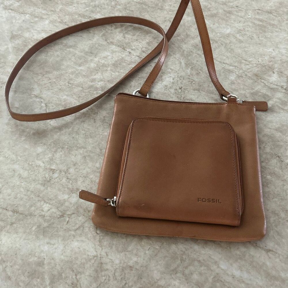 FOSSIL Vintage Saddle Tan Crossbody Bag